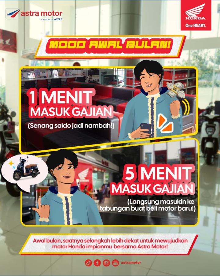 Sambut Momen Gajian, Astra Motor Natar Ajak Konsumen Wujudkan Motor Honda Impian di Awal Bulan